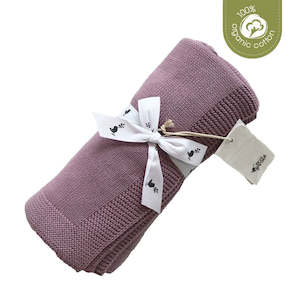 Organic Cotton Sweet Dreams Cot Blanket - Rose