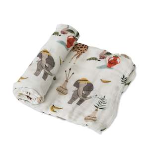 Baby wear: Deluxe Muslin Swaddle - Safari