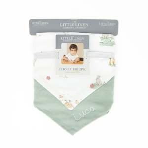 Baby wear: Personalised Jersey Bib 2pk - Farmyard Lamb