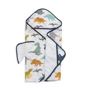 Baby wear: Hooded Towel & Wash Cloth - Dino Friends