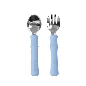 Baby wear: Panda Fork & Spoon - Light Blue