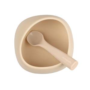 Baby wear: Silicone Suction Bowl - Light Brown