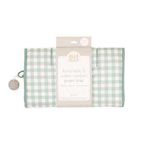 Universal Pram Liner - Gingham Sage