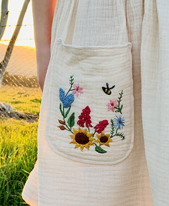 Summer Embroidery Pocket