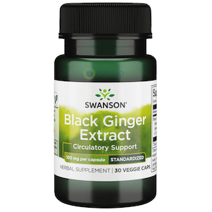 Swanson, Black Ginger Extract 100mg, 30 Veg Caps