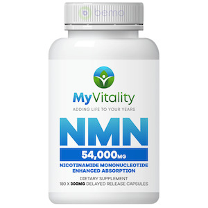 Brain Health: MyVitality, NMN 300mg High Purity, 180 Capsules