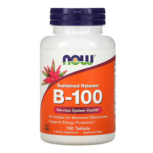 Now Foods, B-100 Sustained Release B Complex, 100 Tablets