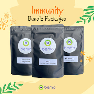 bemo, Immunity Bundle, NAC 100g + Quercetin 100g + Vitamin C 200g