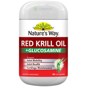 Nature's Way, Red Krill Oil + Glucosamine, 60 soft gels