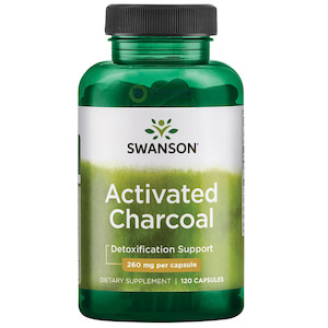 Swanson, Activated Charcoal 260mg, 120 Caps