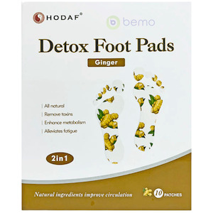 Detox And Cleanse: Hodaf, Detox Foot Pads, Ginger, 10 Patches