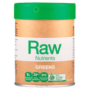 Detox And Cleanse: Amazonia Raw, Raw Nutrients, Greens, 120g