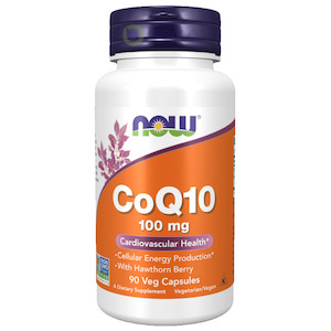 Now Foods, CoQ10, With Hawthorn Berry, 100 mg, 90 Veg Capsules