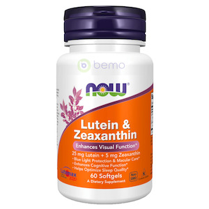 Now Foods, Lutein 25mg & Zeaxanthin 5mg, 60 Softgels