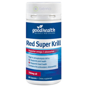 Eyes And Vision: Good Health, Red Super Krill 750mg, 60 caps