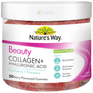 Nature's Way, Collagen + Hyaluronic Acid Gummies, 50's