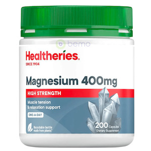 Healtheries, Magnesium 400mg, 200 Capsules