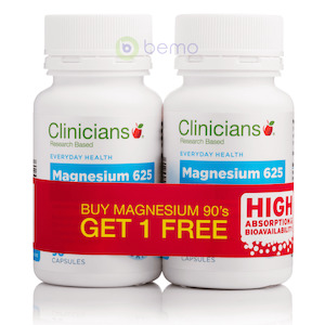 Clinicians, Magnesium, Caps 90 Buy 1 Get 1 Free