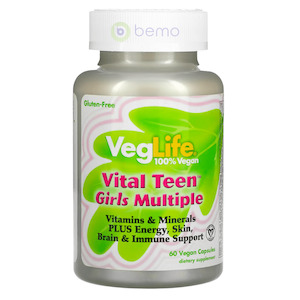 VegLife, Vital Teen, Girls Multiple, 60 Vegan Capsules