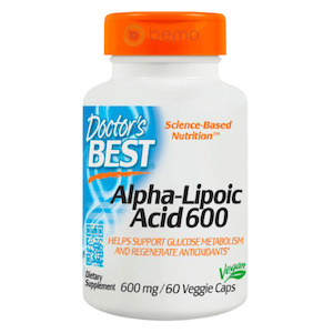 Doctor's Best, Alpha-Lipoic Acid 600mg, 60 Veg Caps