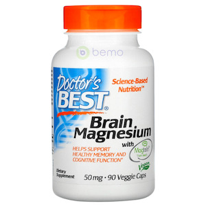 Doctor's Best, Brain Magnesium with Magtein, 90 Vcaps