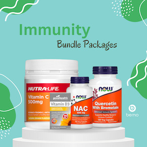 Now Foods, Immunity Bundle, NAC + Quercetin + Vitamin D + Vitamin C