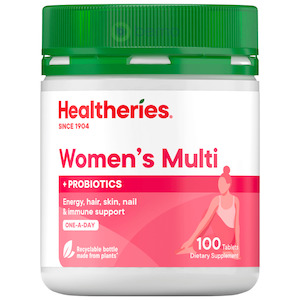 Healtheries, Women's Multi with Probiotics 1-A-Day, 100 Tablets