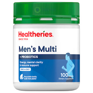 Healtheries, Men's Multi with Probiotics 1-A-Day, 100 Tablets