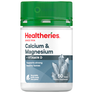 Healtheries, Calcium & Magnesium, + Vitamin D, 50 Tablets