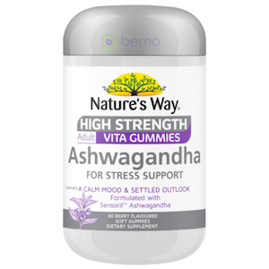 Ashwagandha: Nature's Way, Adult Vita Gummies High Strength Ashwagandha, 60's