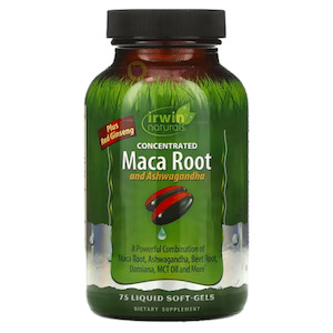 Irwin Naturals, Concentrated Maca Root & Ashwagandha, 75 Soft Gels