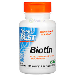 Doctor's Best, Best Biotin 5000mcg, 120 Vcaps