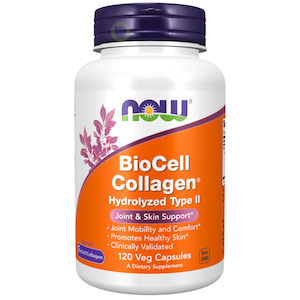 Collagen: Now Foods, Biocell Collagen, Hydrolysed Type 2, 120 Vcaps