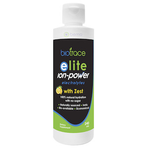 BioTrace, Elite Ion-Power Electrolyte Liquid with Zest, 240ml