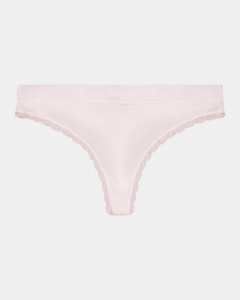 Lingerie: Cotton Logo Thong