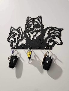 metal wolf key hanger