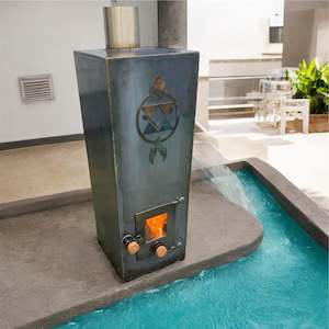 Water heater/boiler large fireplace