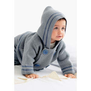 Hooded Coat - Cool Wool Baby by Lana Grossa