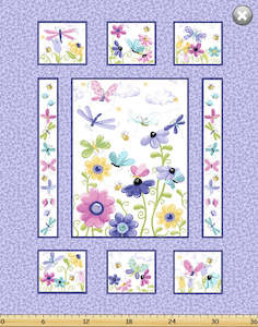 Susybee Flutter the Butterfly Quilt Panel