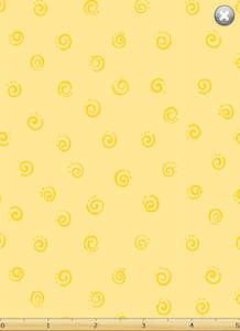 Sussybee Fabric: Squiggles- Yellow