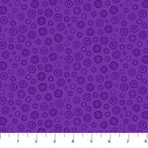 Northcott - Mix Masters Purple Circles