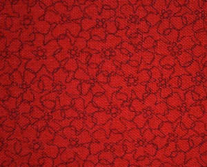 STOF Quilters Basic Perfect Red Flower on Red