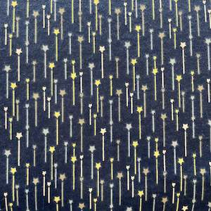 Navy Stars Flannelette