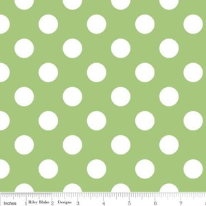 Riley Blake Fabric: Riley Blake Green Dot Fabric