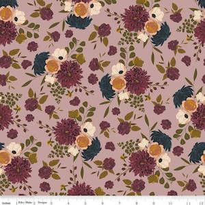 Riley Blake Fabric: Sonnet Dusk - Rose Floral