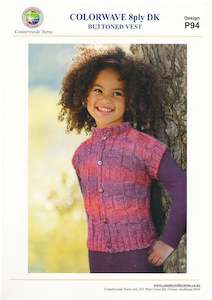 Countrywide Yarns- Kids Buttoned Vest Pattern