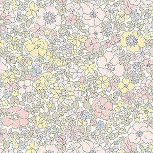 Liberty Fabric: Liberty Flower Show Pebble - Colourful Pastel