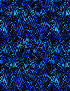 Diamond Dots Wide Backing fabric - Blue