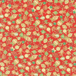 Christmas Fabrics: Robert Kaufman - Christmas Red Ornaments