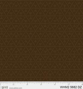 P&B Fabric Whimsy 2 Dotty Triangle Dark Brown